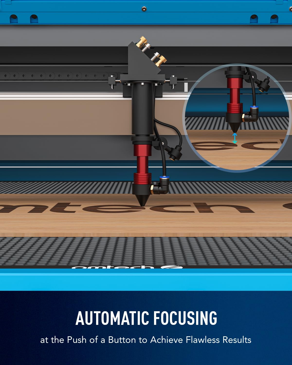 OMTech 130W CO2 Laser Engraver with LightBurn & Water Chiller, 35x55 Inch Laser Cutting Engraving Machine with Autofocus Autolift 3 Way Pass Air OMTech