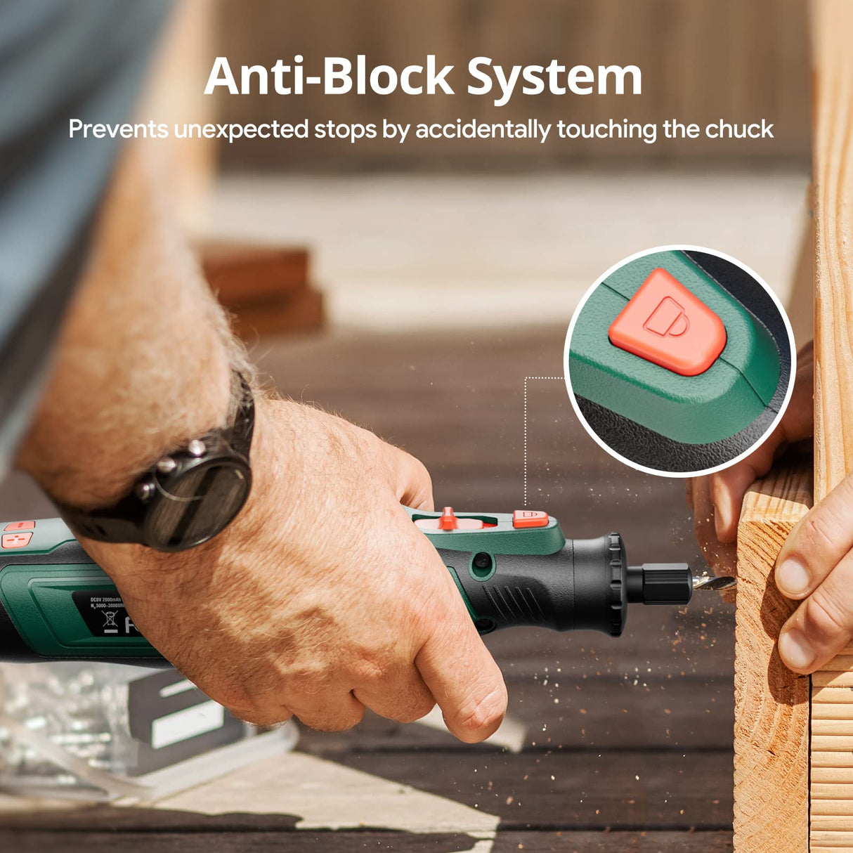 DEPSTECH Cordless Rotary Tool Kit, 8V 2.0Ah Rechargeable Battery, 30000RPM 5-Speed Multi Power Carving Tools, 127Pcs Accessories, Shield Attachment, DEPSTECH