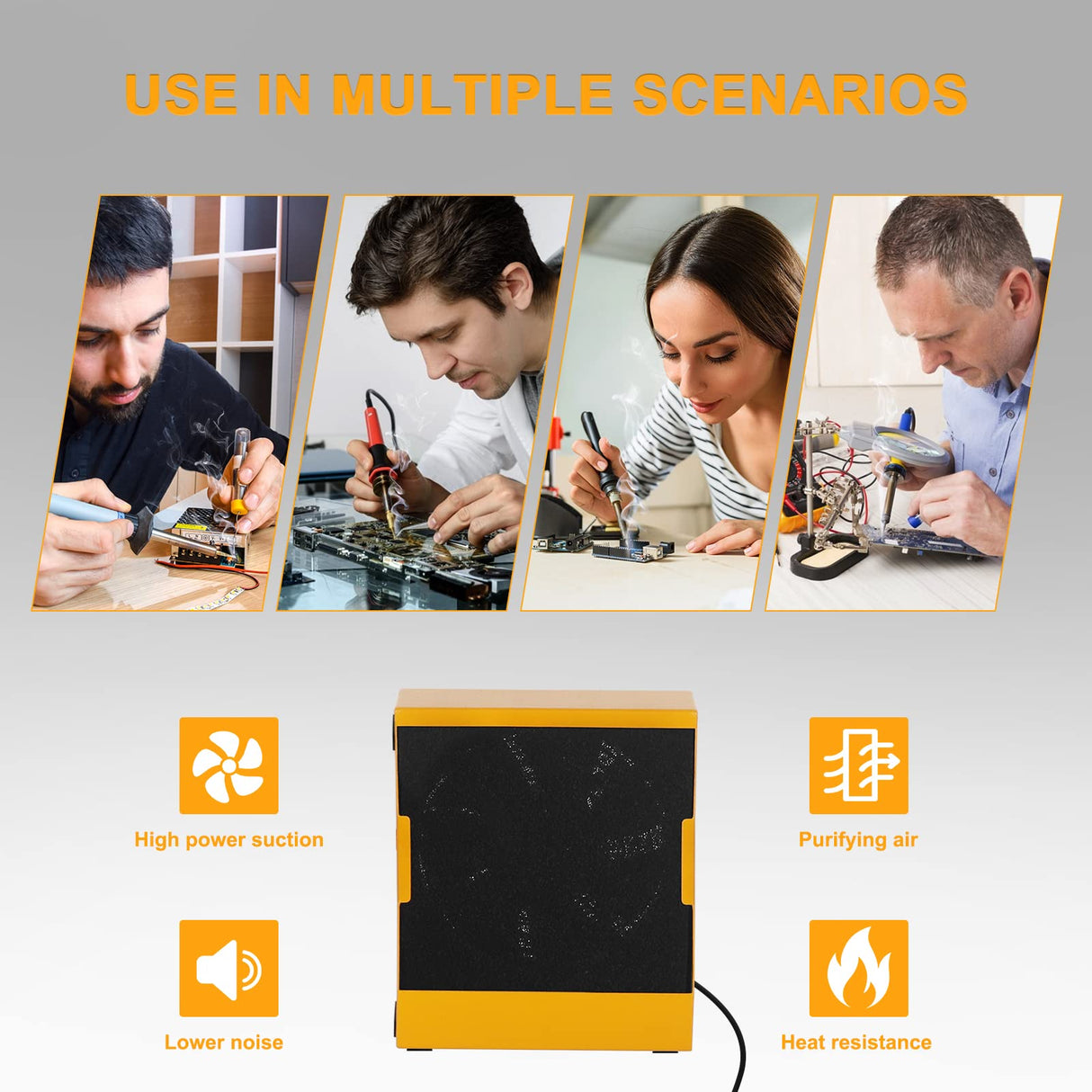 Solder Fume Extractor Smoke Absorber Remover Smoke Prevention Absorber 12V DIY Working Fan for Soldering Station NOEVSBIG