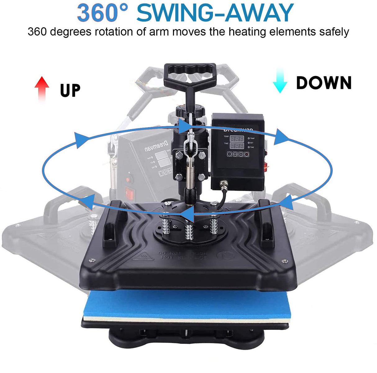 8 in 1 Heat Press Machine for t Shirts Professional Heat Transfer Machine12" X 15"Swing Away Shirt Printing Multifunctional Sublimation Machine HYPOAI