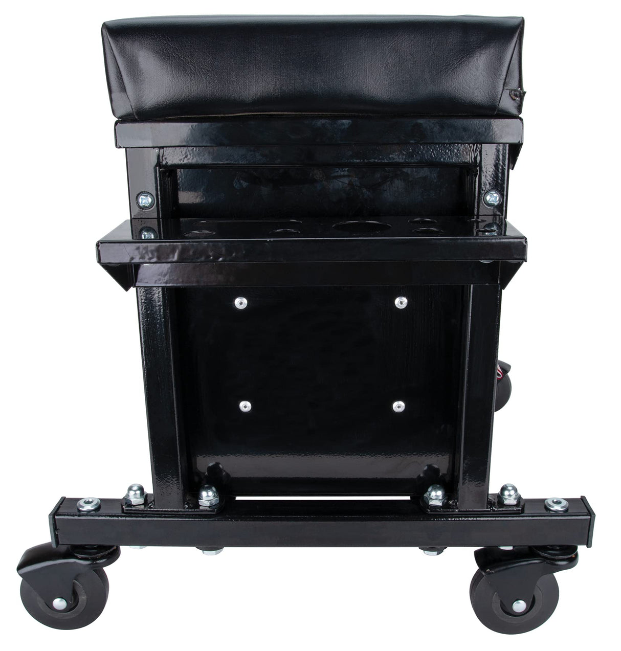 Performance Tool W85024 Drawer Creeper Rolling Work Seat with Tool Box for Mechanic Garages and Workshops, Black, 16x9-inch Seat Performance Tool