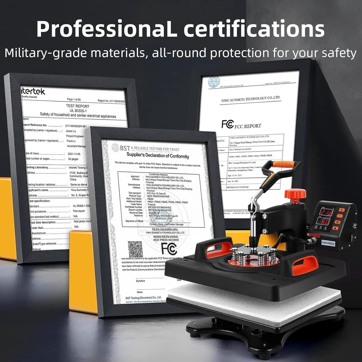 Heat Press Machine for T Shirts, 11 in 1 Auto Hat Heat Press Sublimation, 800W 360° Rotation Swing-Away, Dual-Tube Heating Printing for DIY T-Shirts Towallmark