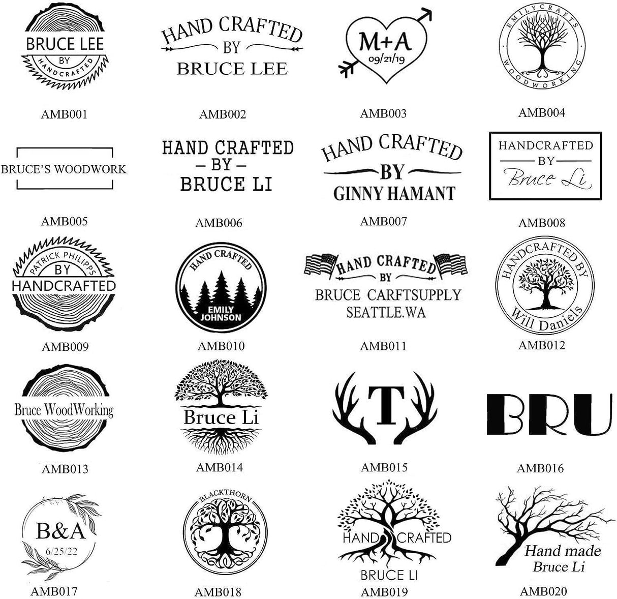 Custom Wood Branding Iron – Unique Handcrafted Brand Stamp for Woodworking by Arokimi (1"x1") Arokimi