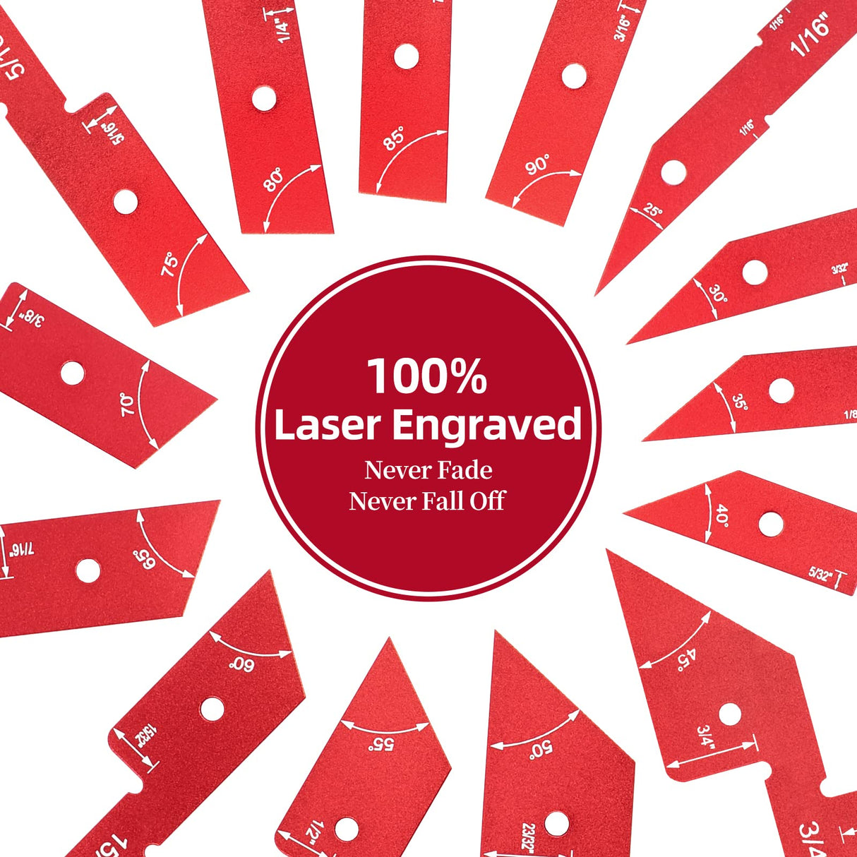 KAGYIFLY Setup Blocks Woodworking, 14pcs Aluminum Setup Blocks Height Gauge Set for Router Table Saw and Angle Measure Set up (Each Setup Bars has KAGYIFLY