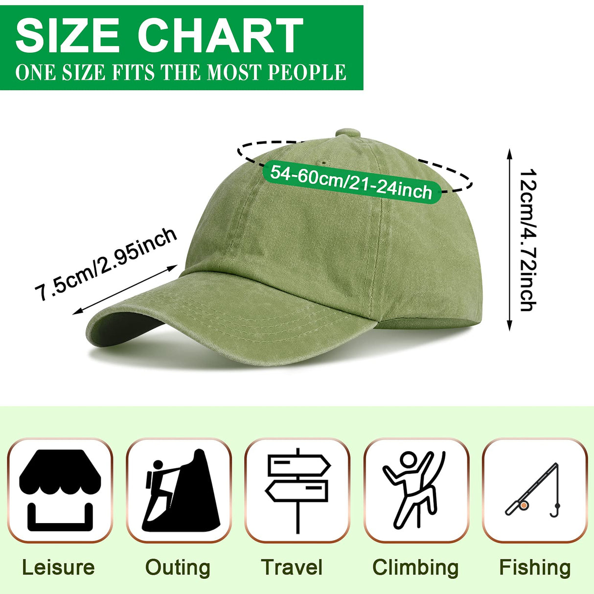 7 Pieces Unisex Vintage Washed Distressed Baseball Hat Baseball Cap Twill Adjustable Dad Hat (Khaki, Gray, Rose Red, Navy Blue, Sky Blue, Orange, Geyoga