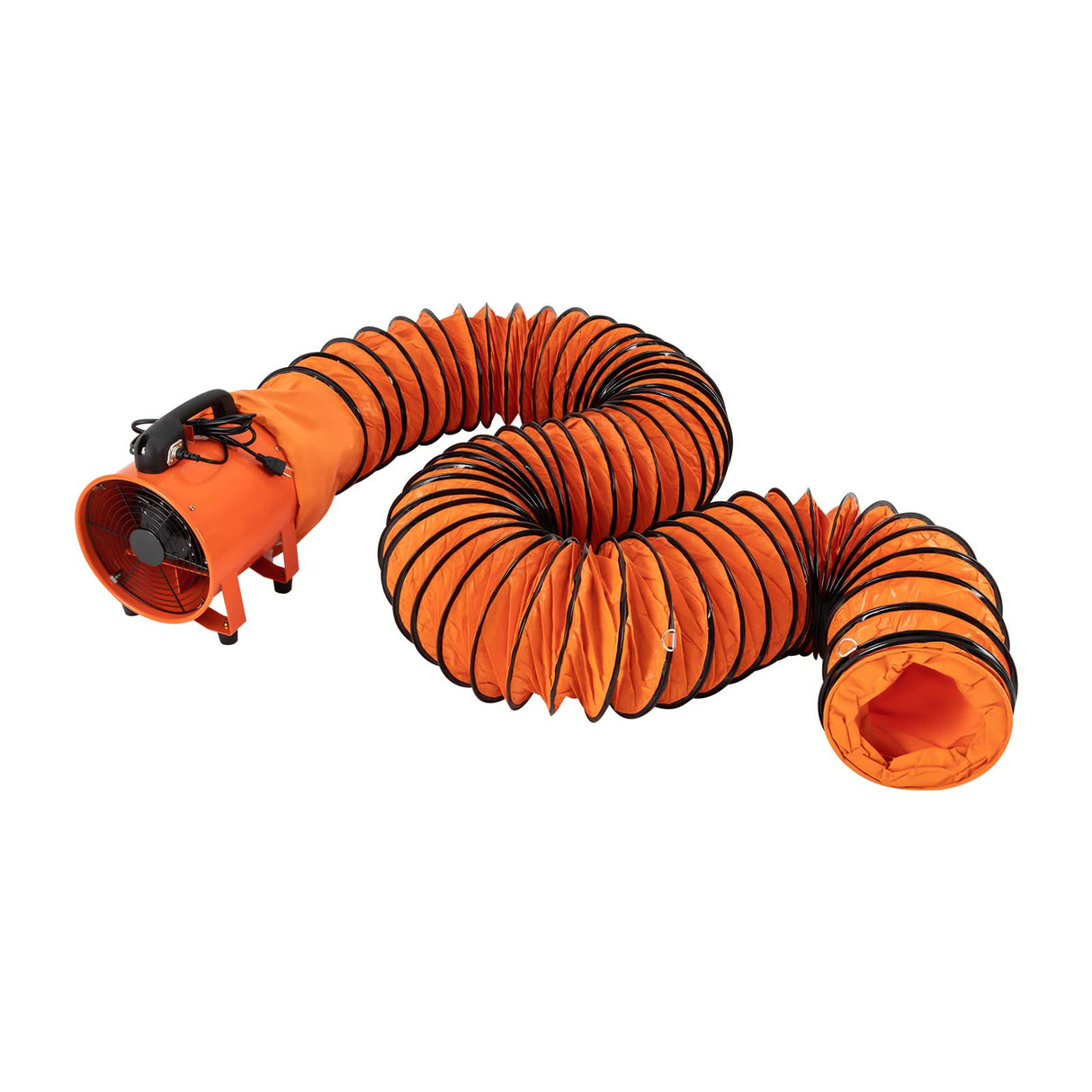 Utility Blower Fan, 10 inch Ventilator Blower, 2800/3300RPM Extractor Fan Blower, Portable Industrial High Velocity Blower-with 32.8 ft/10 m Duct Yellulu