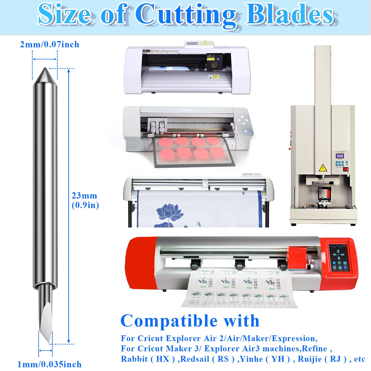 Cludoo 80PCS Replacement Blades for Cricut Blades for Explore Air 2/Air 3/Maker/Maker 3/Expression, 60PCS 45° Standard Blades, 10 PCS 30° Fine Point Cludoo