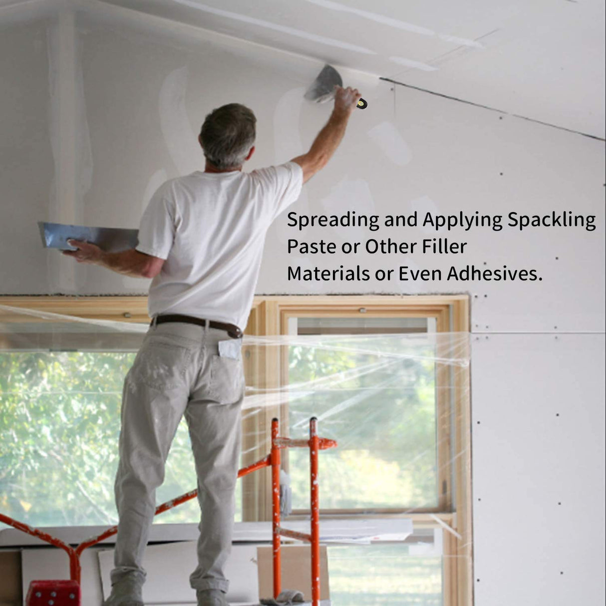 Putty Knife Scrapers, Spackle Knife, Metal Scraper Tool for Drywall Finishing, Plaster Scraping, Decals, and Wallpaper(3 Pack,1.5, 3, 4 Inch) DEKEones