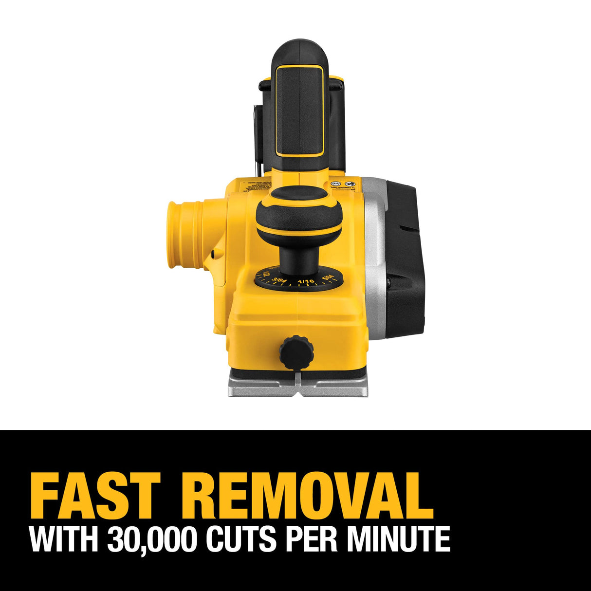 DEWALT 20V MAX Planer, 30,000 Cuts Per Minute, 2 mm Cut Depth, Brushless Motor, Bare Tool Only (DCP580B) DEWALT