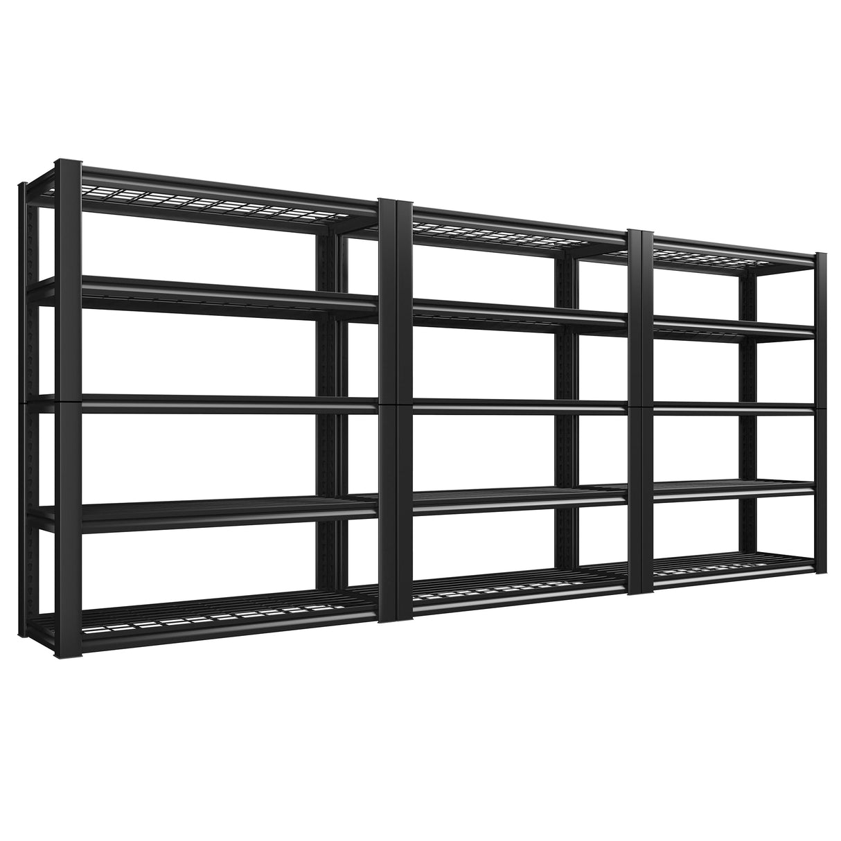 REIBII 72''H Garage Shelving Heavy Duty Garage Storage Shelves 2000LBS Heavy Duty Shelving Adjustable 5 Tier Metal Shelves for Storage Rack,Garage REIBII