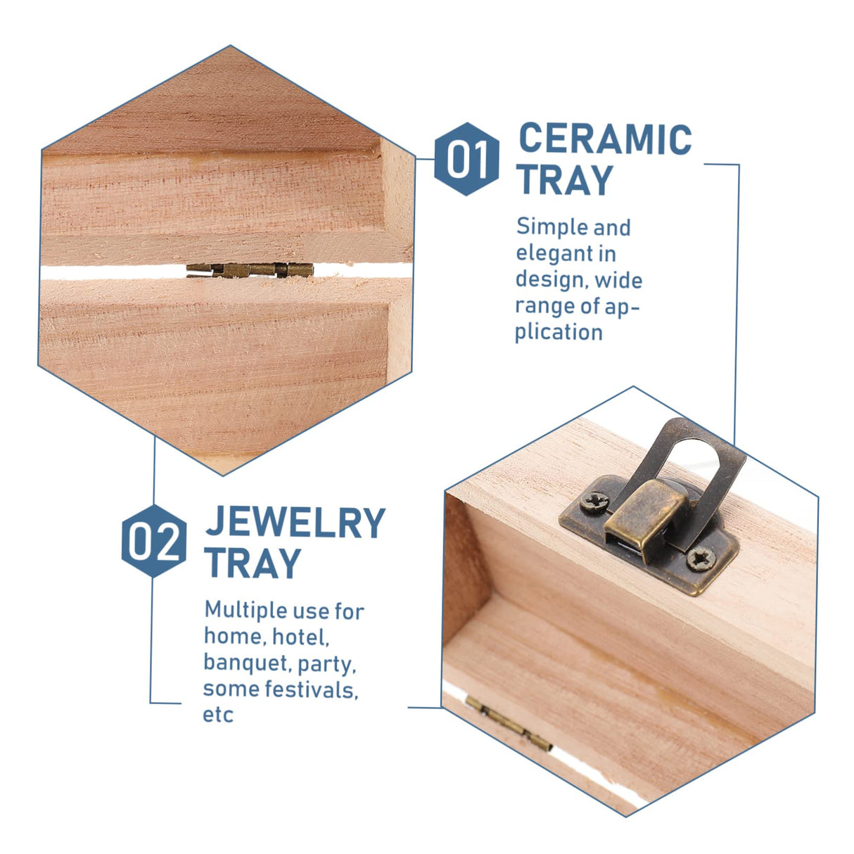 Unomor 5pcs Box Box Diy Wooden Box Unpainted Wood Boxes Jewelry Holder Jewelry Organizer for Necklaces Earring Organizer Tray Small Wooden Boxes for Unomor