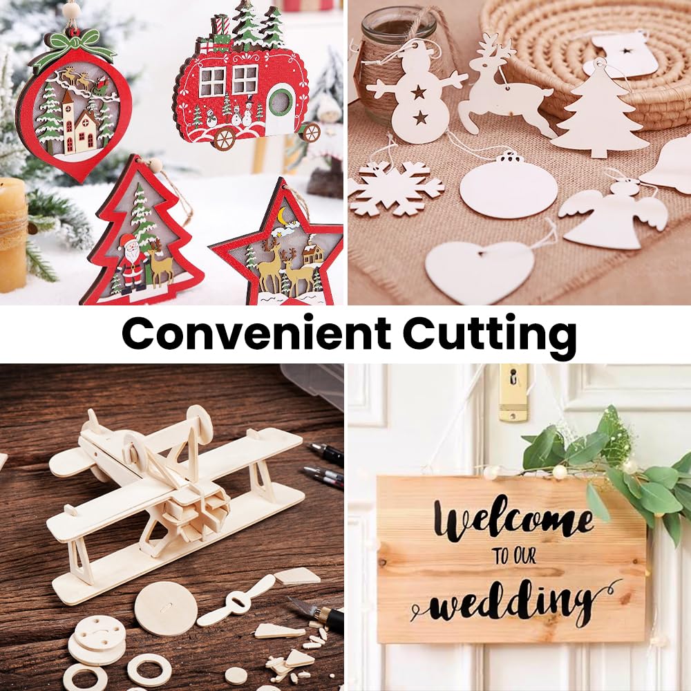 DIYDEC 12 Pack Basswood Sheets 12x 12 x 1/10 Inch Thin Plywood Wood Sheets Unfinished Wood Squares Boards Balsa Wood Sheets for Crafts Architectural DIYDEC