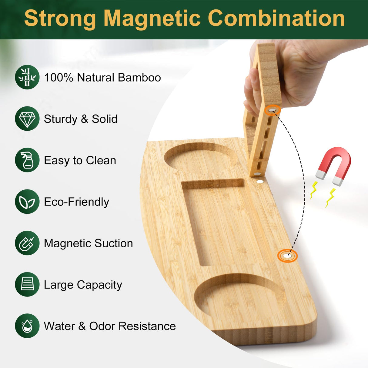 ROCIRLAB Bamboo Charcuterie Boards (23"×11"×0.8") and Knife Set, Lightweight Cheese Board and Platter, Unique Gift for Housewarming, Anniversary & ROCIRLAB