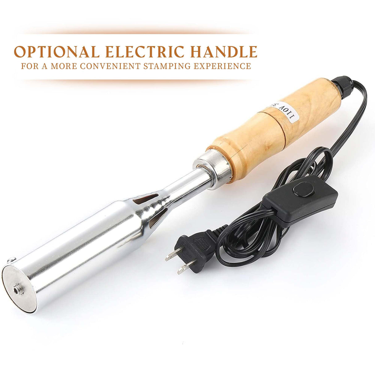 Custom Metal Branding Iron for Wood, Food & Leather - Personalised Stamp Kit for Logo, Name & Designs TESFANS