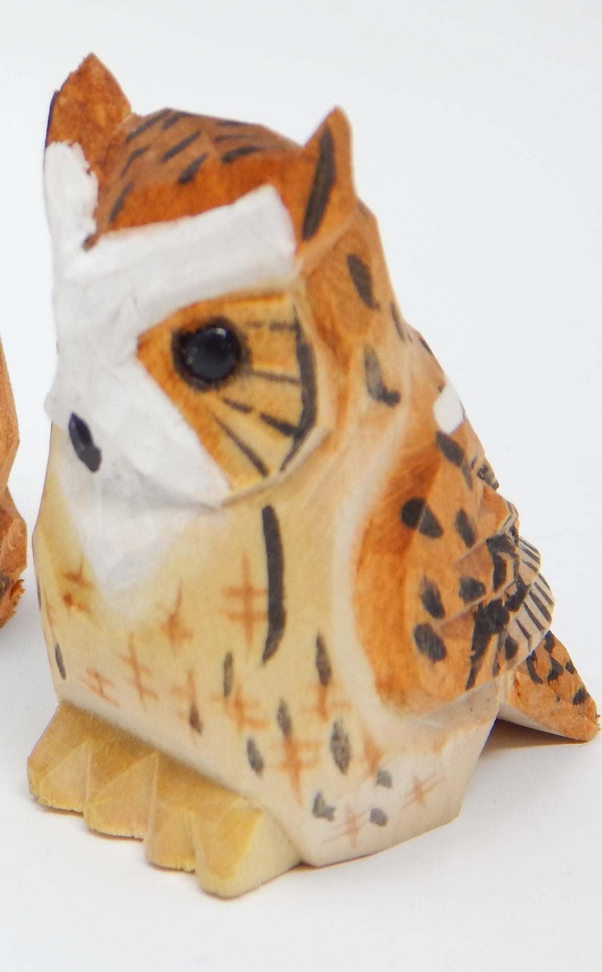 Selsela Great Horned Owl Hanging Ornament Wood Figure Handmade Carved Decoration Selsela