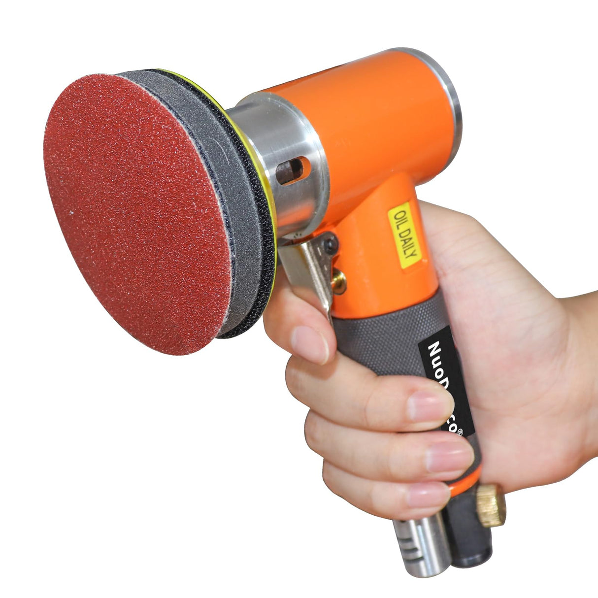 NuoDunco 1/2/3 Inch Mini Random Orbital Air Sander Kit Industrial Grade Pneumatic Sander for Auto Body Work with 60 Pcs 1"2"3" Hook & Loop Sanding NuoDunco