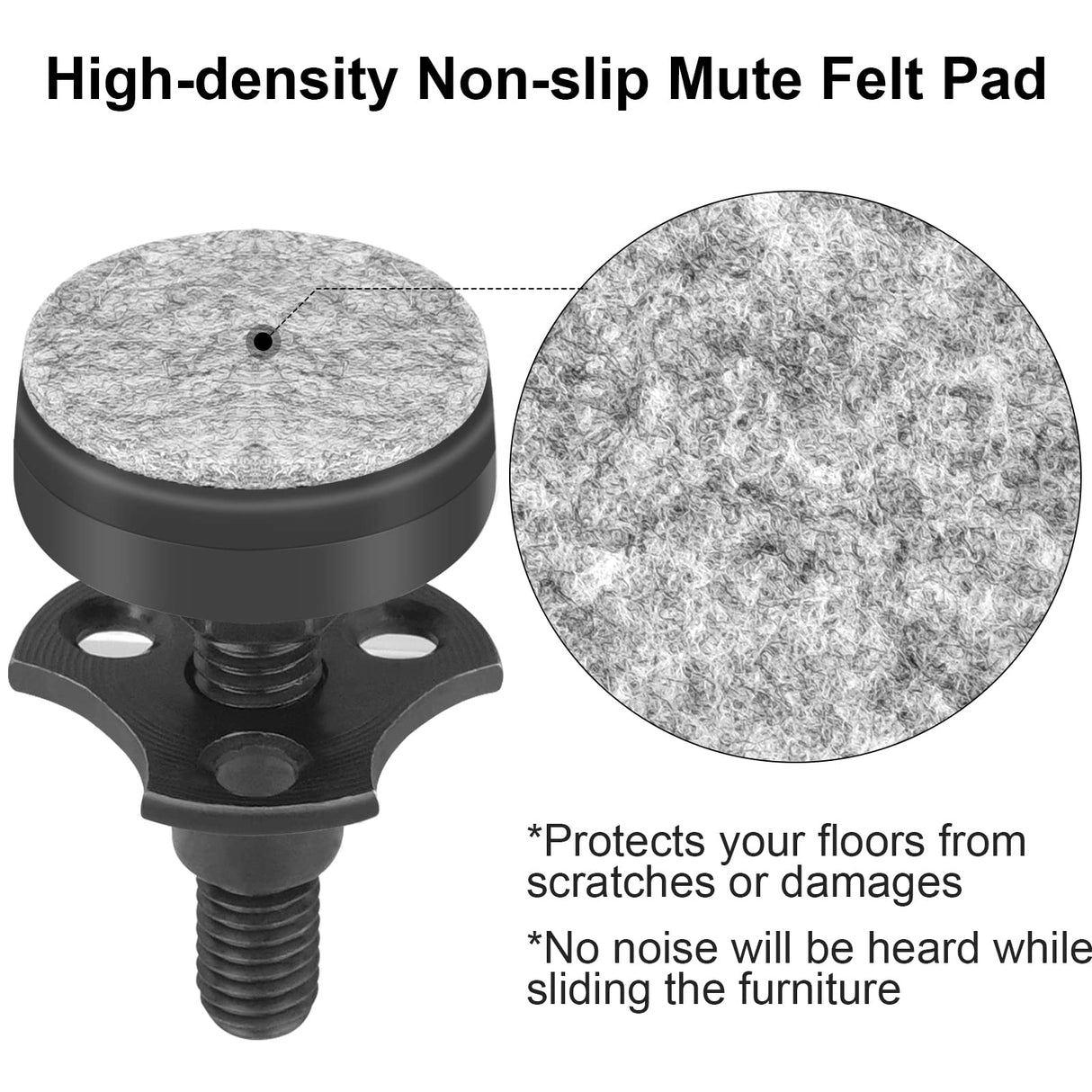 Heavy Duty Furniture Levelers 3/8''-16 Thread w/ T-Nut Kit Furniture Leveling Feet Adjustable Furniture Levelers for Sanchamy