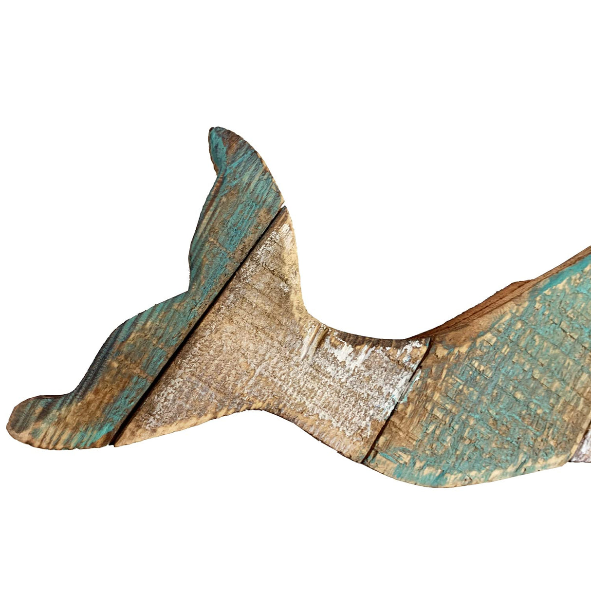 YUMBOR Rustic Wooden Nautical Hanging Handcarved Whale Wall Decor, Distressed Whale Wall Sculpture Indoor Outdoor Beach Themed Decoration 16''H YUMBOR