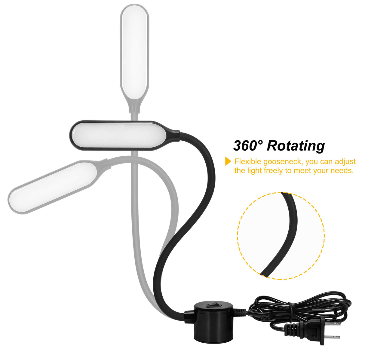 Amazing power Sewing Machine Light LED Flexible Gooseneck Work Lamp with Magnetic Mount Base for Workbench Lathe Drill Press Amazing power