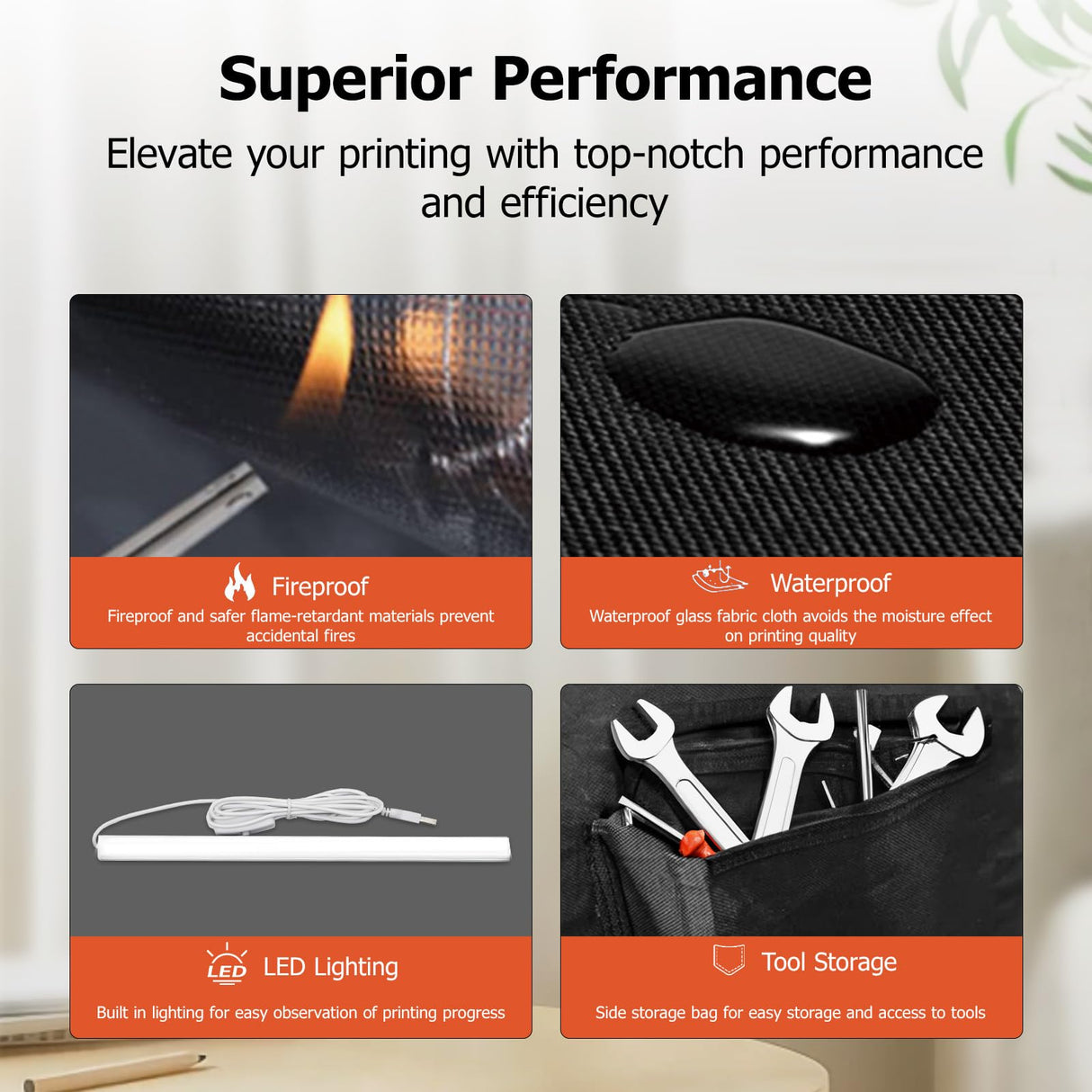 3D Printer Enclosure with LED Lighting, Fireproof Dustproof Tent Constant Temperature Protective Cover for Creality Ender 3/Ender 3 Pro/Ender YOOPAI