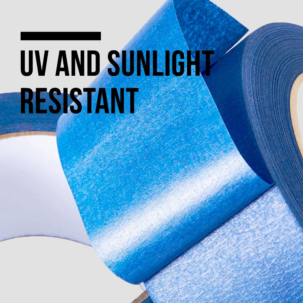 Lichamp Blue Painters Tape 2 inches Wide, Bulk 4 Pack Original Blue Masking Tape, 1.95 inch x 55 Yards x 4 Rolls (220 Total Yards) Lichamp