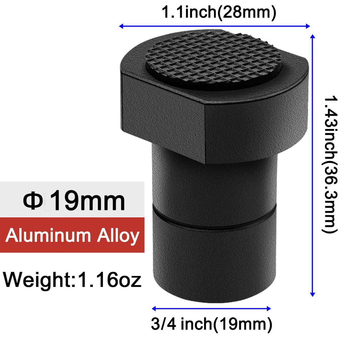 3/4-Inch (19mm) Bench Dogs Aluminum Alloy Non-Slip Pads,Bench Dog Clamp Accessory, MFT Stops for Woodworking, Workbench Accessories (8 Pack) ViewReal