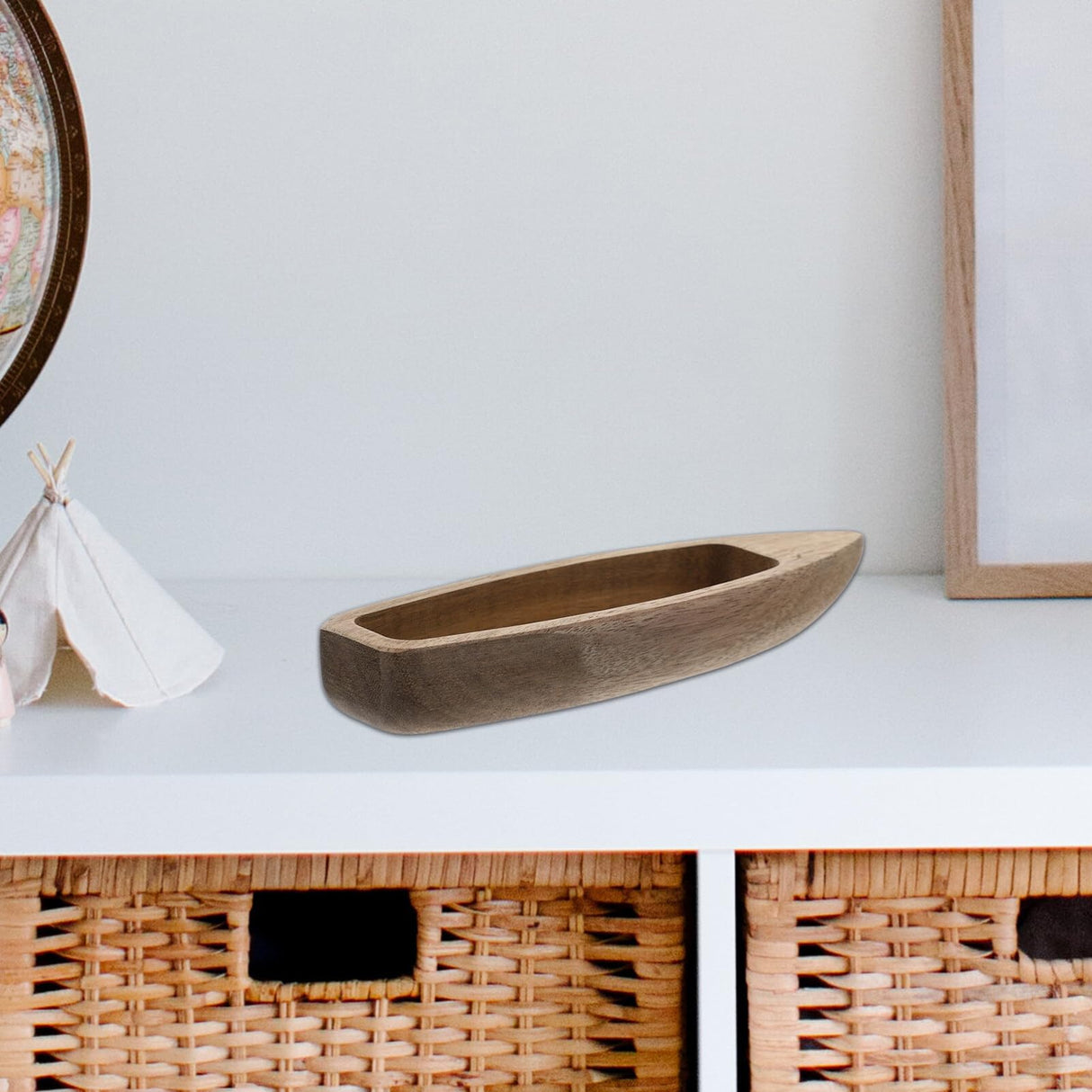 VOSAREA Office Decor Home Decor Unfinished Wooden Boat Model Wood Craft Boat Adornment Crafting Boat Model Desktop Boat Wood Boat Ornament Nautical VOSAREA