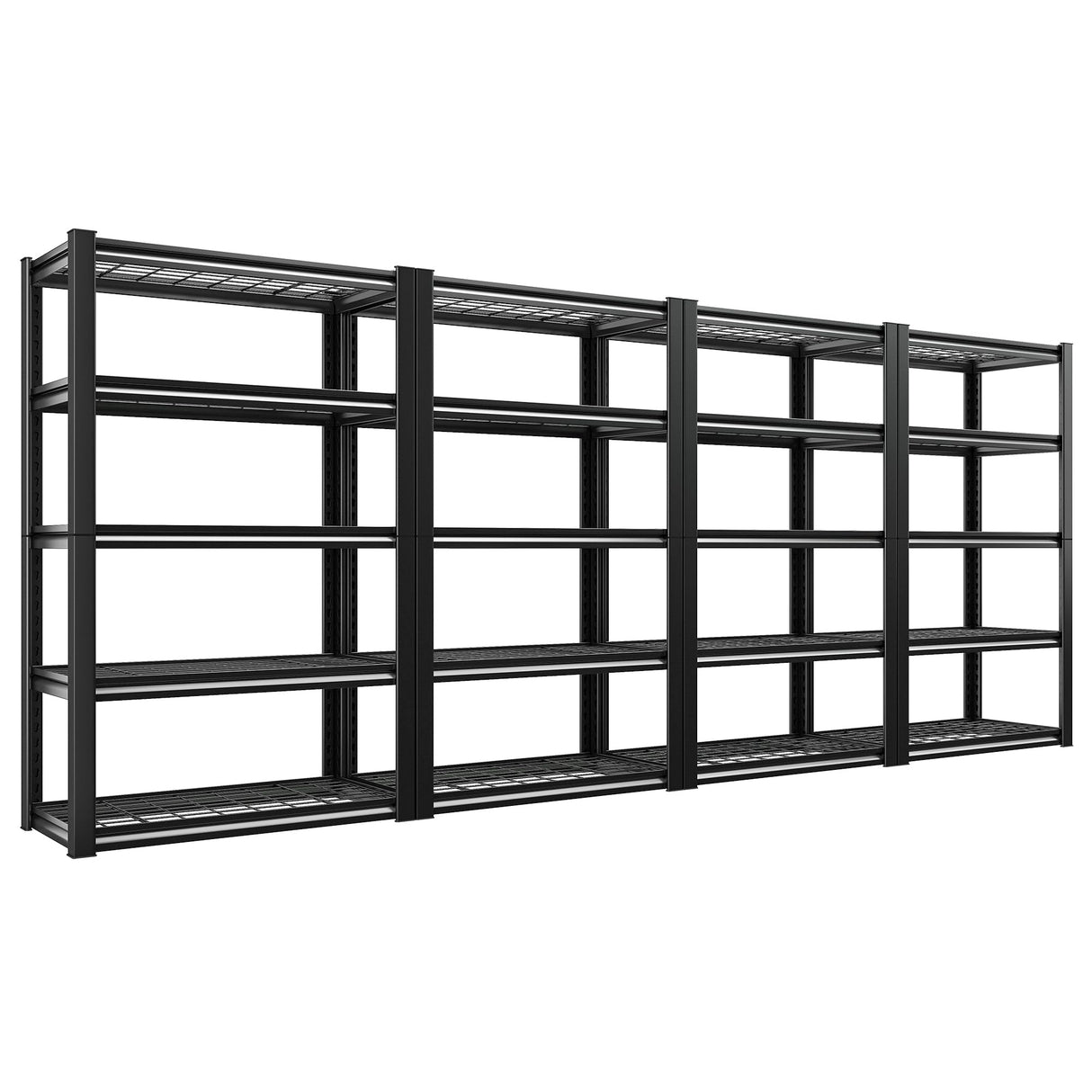 REIBII 72''H Garage Shelving Heavy Duty Garage Storage Shelves 2000LBS Heavy Duty Shelving Adjustable 5 Tier Metal Shelves for Storage Rack,Garage REIBII