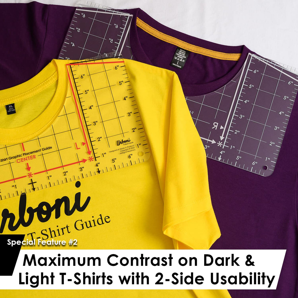 Standard Size - Tshirt Ruler Guide for Vinyl Alignment, T Shirt Rulers to Center Designs, T Shirt Ruler Alignment Tool Placement, Tshirt Guide Ruler Urboni