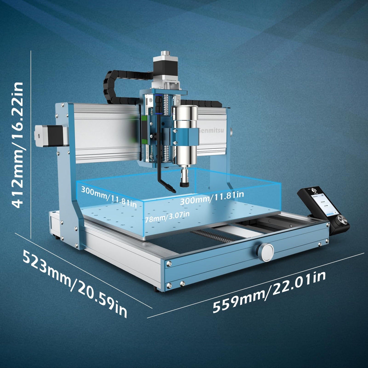 Genmitsu 3030-PROVer MAX CNC Router Machine with Linear Guide & Ball Screw Motion, Achieve ±0.05mm Accuracy for High Precision Metal Aluminum Copper Genmitsu