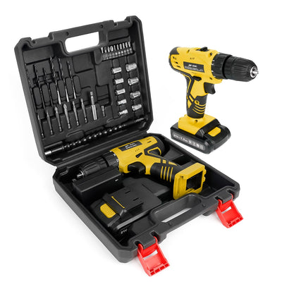 Portable Power Drill Set with 37PCS Drill Bit,21V Cordless Drill Kit with Battery and Charger,Jar-owl Home Tool Kit with Electric Drill,Power Tool