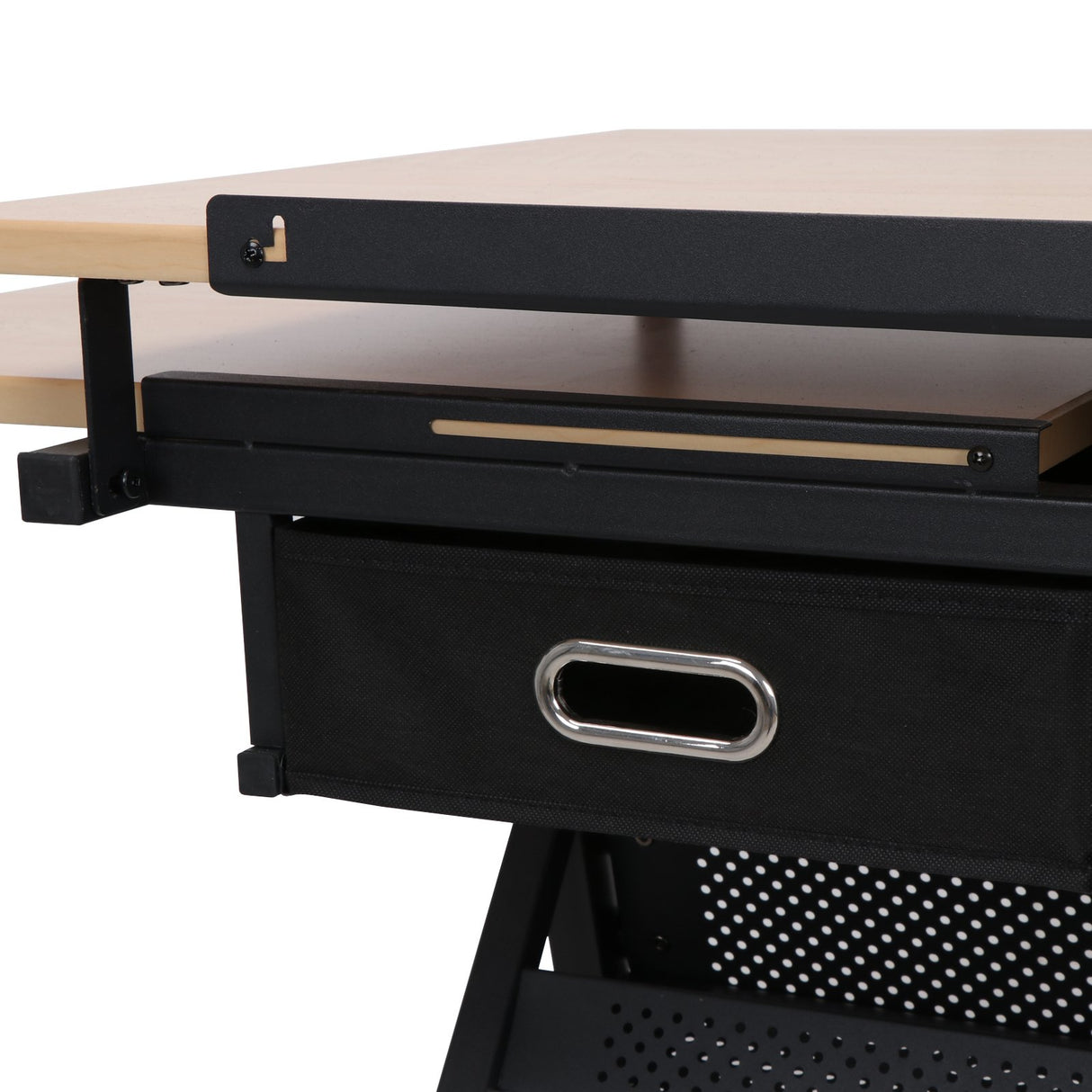 BBBuy Drafting Table Desk Art&Craft Work Station Drawing Desk Height Adjustable Tilting Tabletop Craft Table w/Stool and 2 Storage Drawers for Home BBBuy
