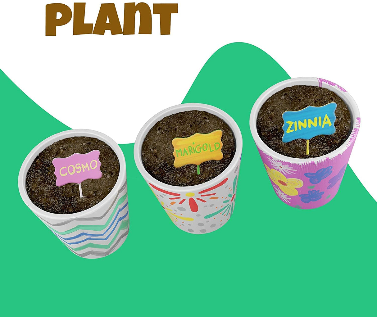 Paint & Plant Stoneware Flower Gardening Kit - Gifts for Girls & Boys Ages 4 -12 - Kids Arts & Crafts Project Science Birthday Gift, STEM Activity Dan&Darci