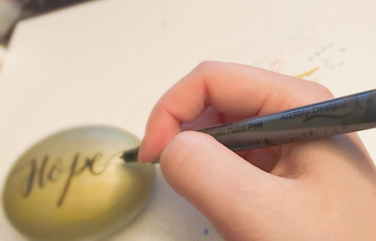 ArtShip Design 35 Premium Acrylic Paint Pens, Double Pack of Both Extra Fine and Medium Tip, for Rock Painting, Mug, Ceramic, Glass, and Fabric ArtShip Design