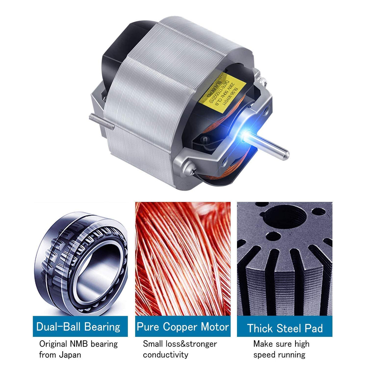 Hon&Guan 3 Inch Duct Fan, High Efficiency Inline Fan Mixed Flow Ventilation System Exhaust Air Fan for Bathroom, Kitchen, Grow Tent, 3D Printer (S Hon&Guan