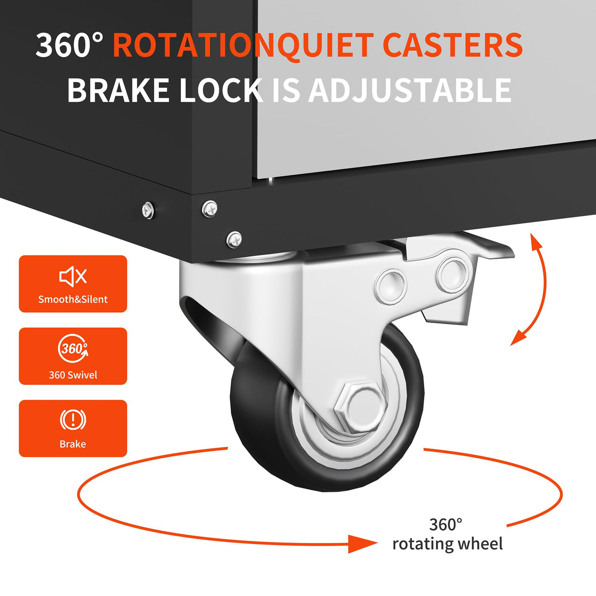 Washsemba Garage Metal Storage Cabinet for Garage with Adjustable Shelves Wheels, Rolling Tool Chest, Assembly Required, Warehouse, Basement, Tool Washsemba