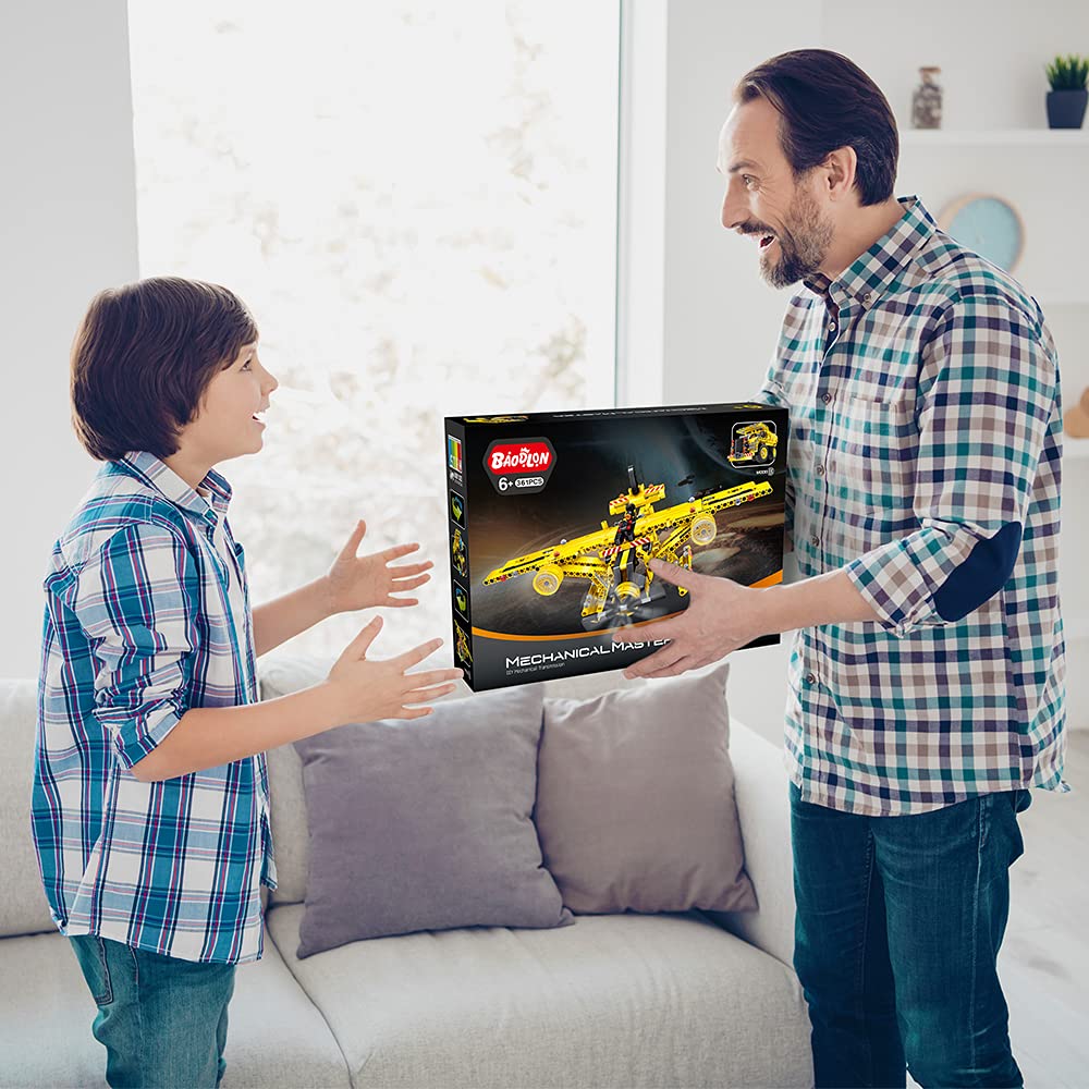 STEM / Building Toy for Ages 5, 6, 7, 8, 9, 10, 11, 12 Years Old Kid, Boy, Girl - 2-in-1 Truck Airplane Take Apart Toy, 361 Pcs DIY Building Kit, BAODLON