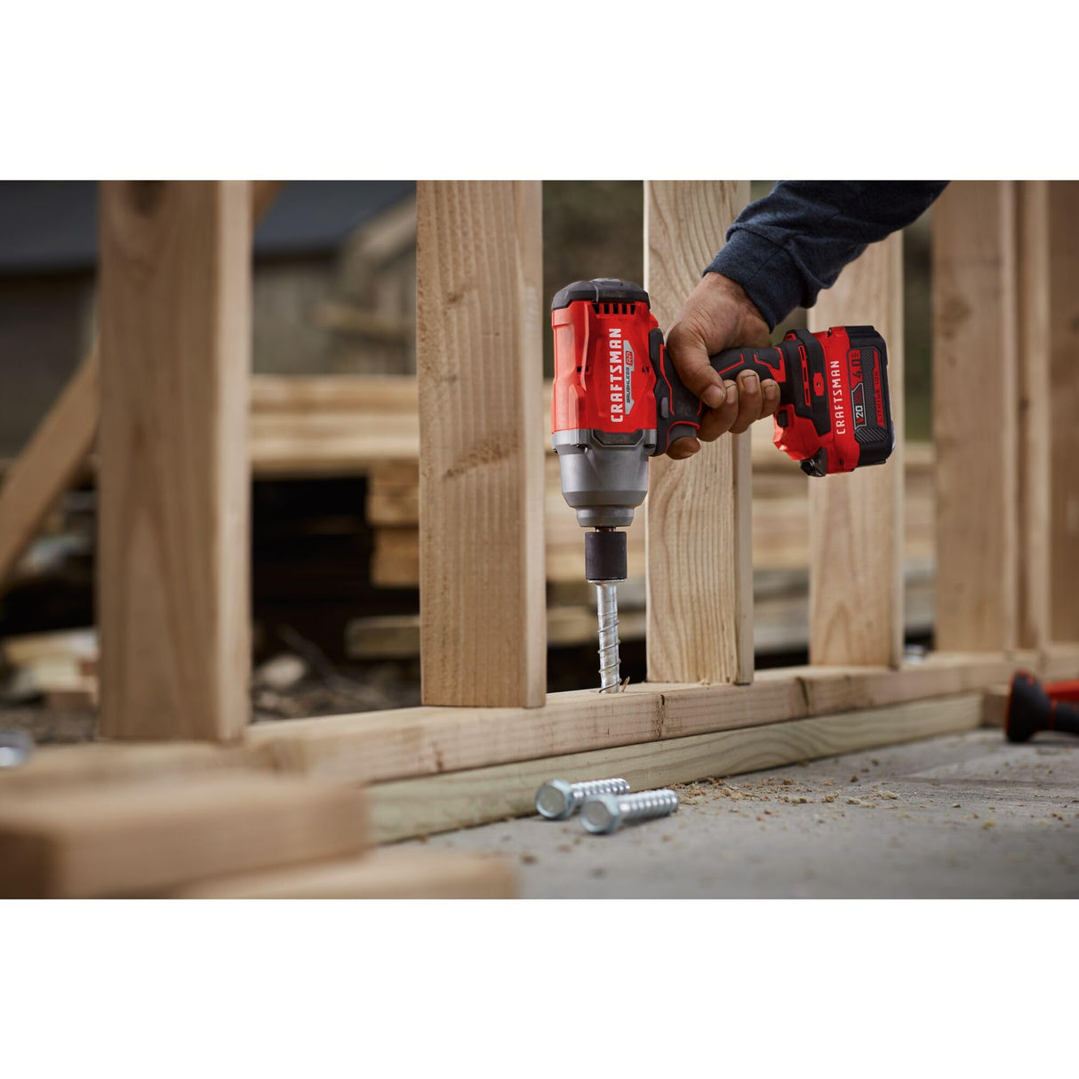 Craftsman Impact Wrench, 1/2 Inch, High Torque, Battery and Charger Included (CMCF940M1) Craftsman