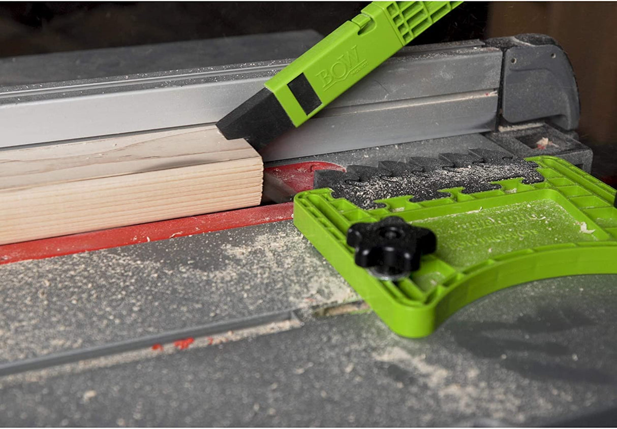 BOW Products MINI PushPRO PP2 - Push Stick for Table Saws - EVA Tipped Push Block That Reduces Vibrations and Improves Material Grip - Woodworking Bow Products