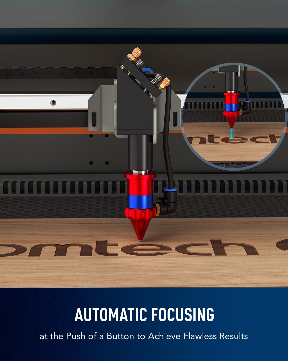 OMTech 80W CO2 Laser Engraver with LightBurn, 20x28 Inch Laser Engraving Cutting Machine with Autofocus Autolift 4 Way Pass Air Assist Water Pump, OMTech