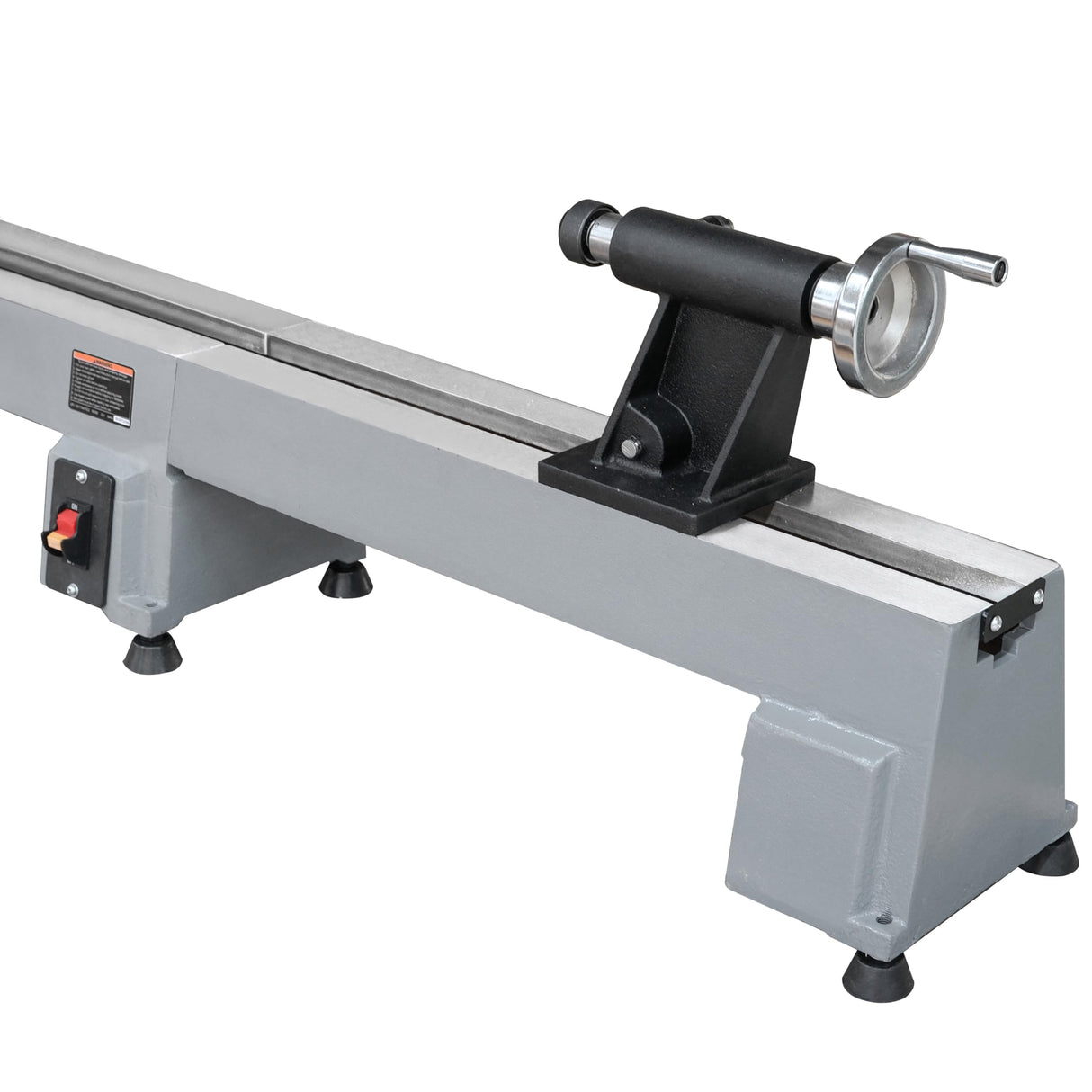 BMWOOD Extension Bed for Woodturning Lathe, Compatible with Harbor Freight Central Machinery 10"X18" Wood lathe in grey color. BMWOOD