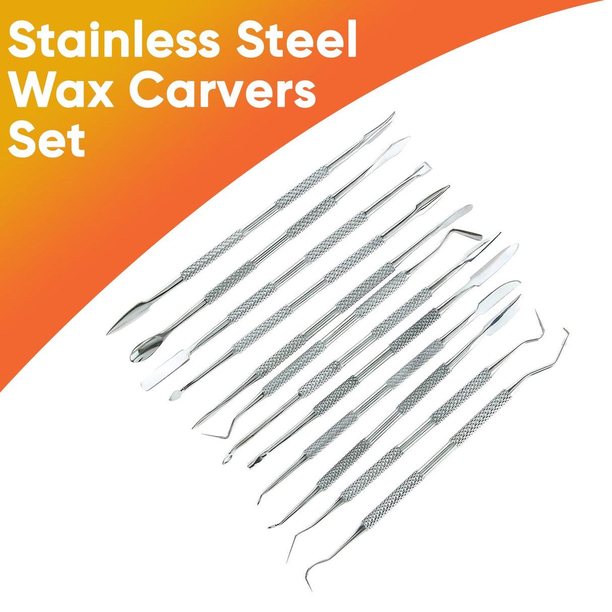 Stainless Steel Wax Carvers Set, Polymer Pottery Clay Spatula Carving Tool for Modeling, Sculpting and Shaping, Set of 12 TIT COOPOPE
