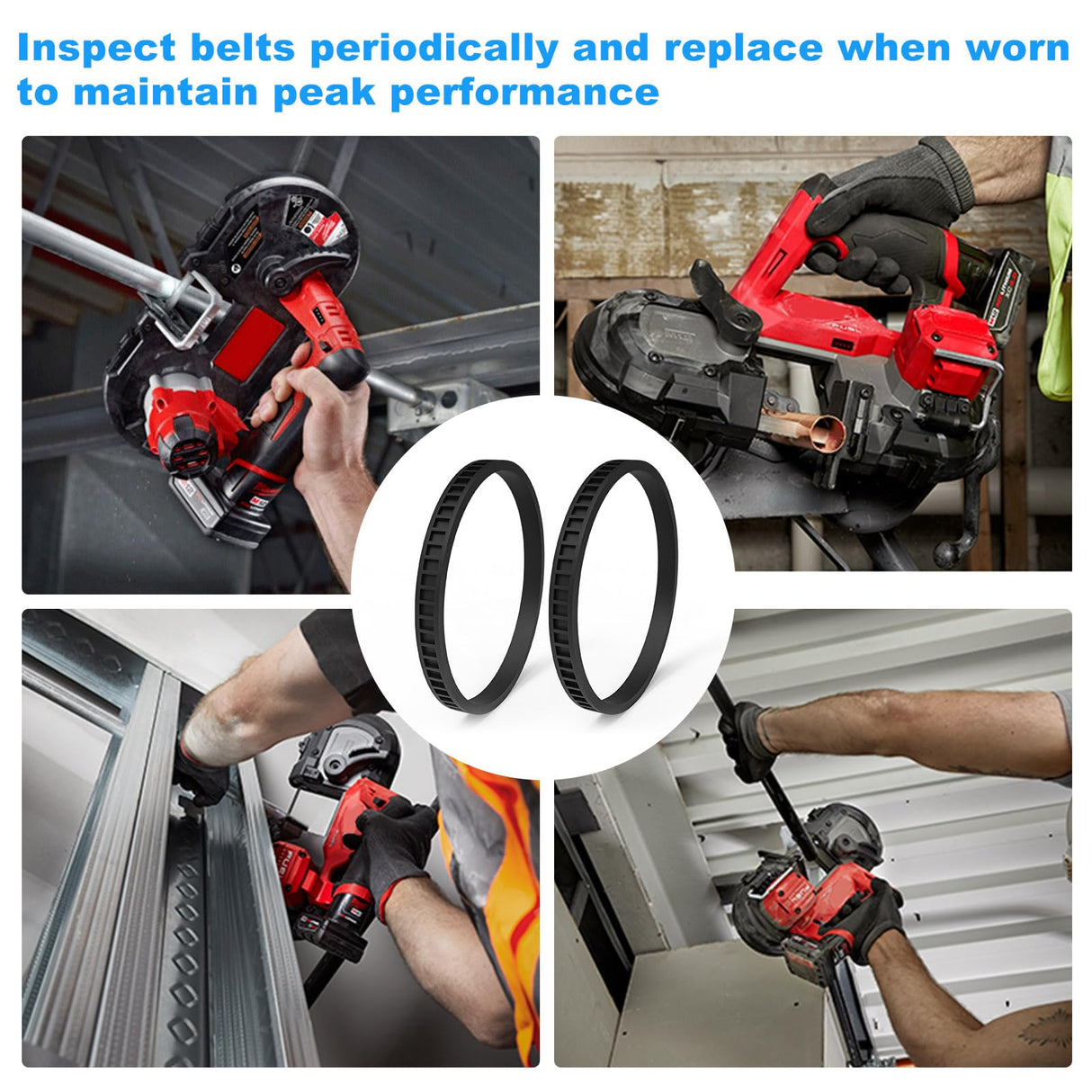 45-69-0030 Band Saw Tire FOR Milwaukee BandSaw Compact Pulley Tires 2629-20 6242-6 2429-20 (4.0" Diameter Tires)- 2 Pack Kscjdg