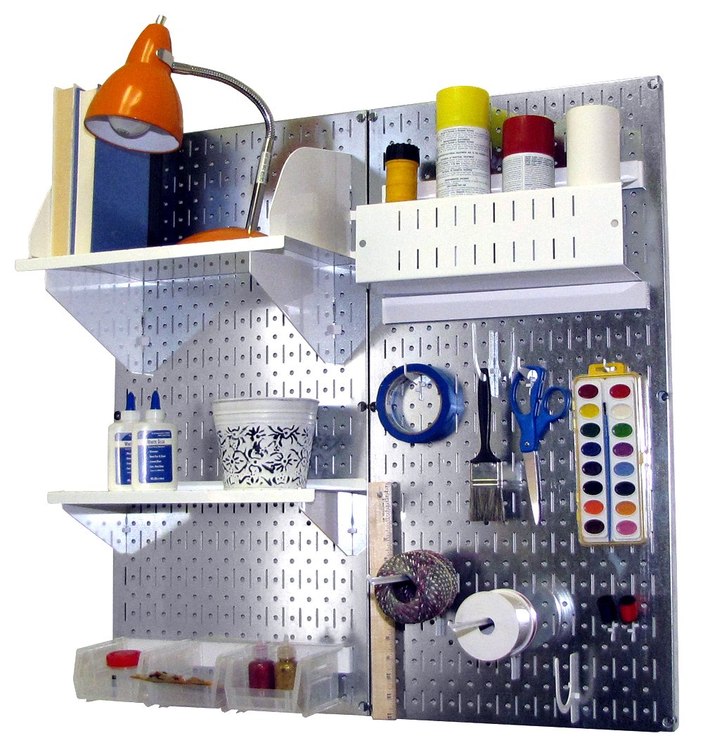 Wall Control 30-P-3232GV Galvanized Steel Pegboard Pack Wall Control