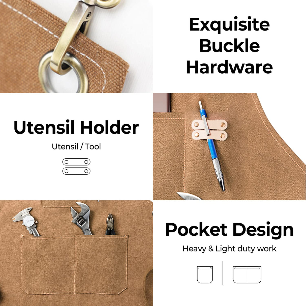 carrotez Chef Apron, Waterdrop Resistant Cotton Canvas Cross Back Adjustable Apron, M-XXL carrotez