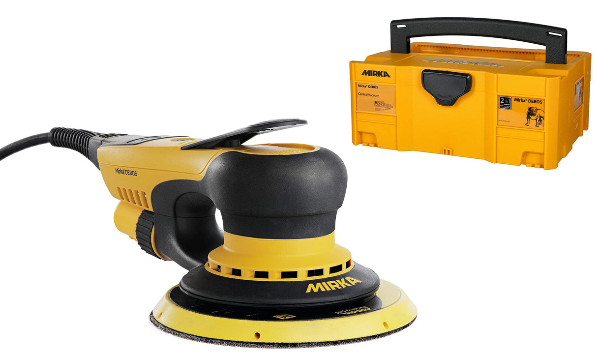Mirka MID65020CAUS Direct Electric Random Orbital Sander, 6-Inch, Yellow, Black Mirka