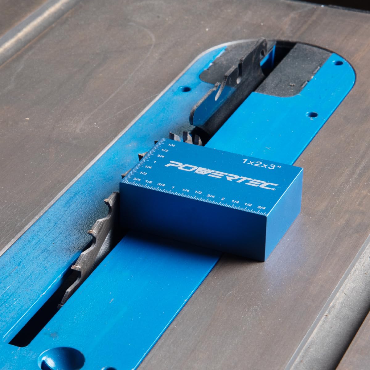 POWERTEC 15pcs Setup Blocks Height Gauge Set, Router Table Setup Bars for Router Bit/Table Saw Blade Height, Band Saw, Drill Press, Aluminum Marking POWERTEC