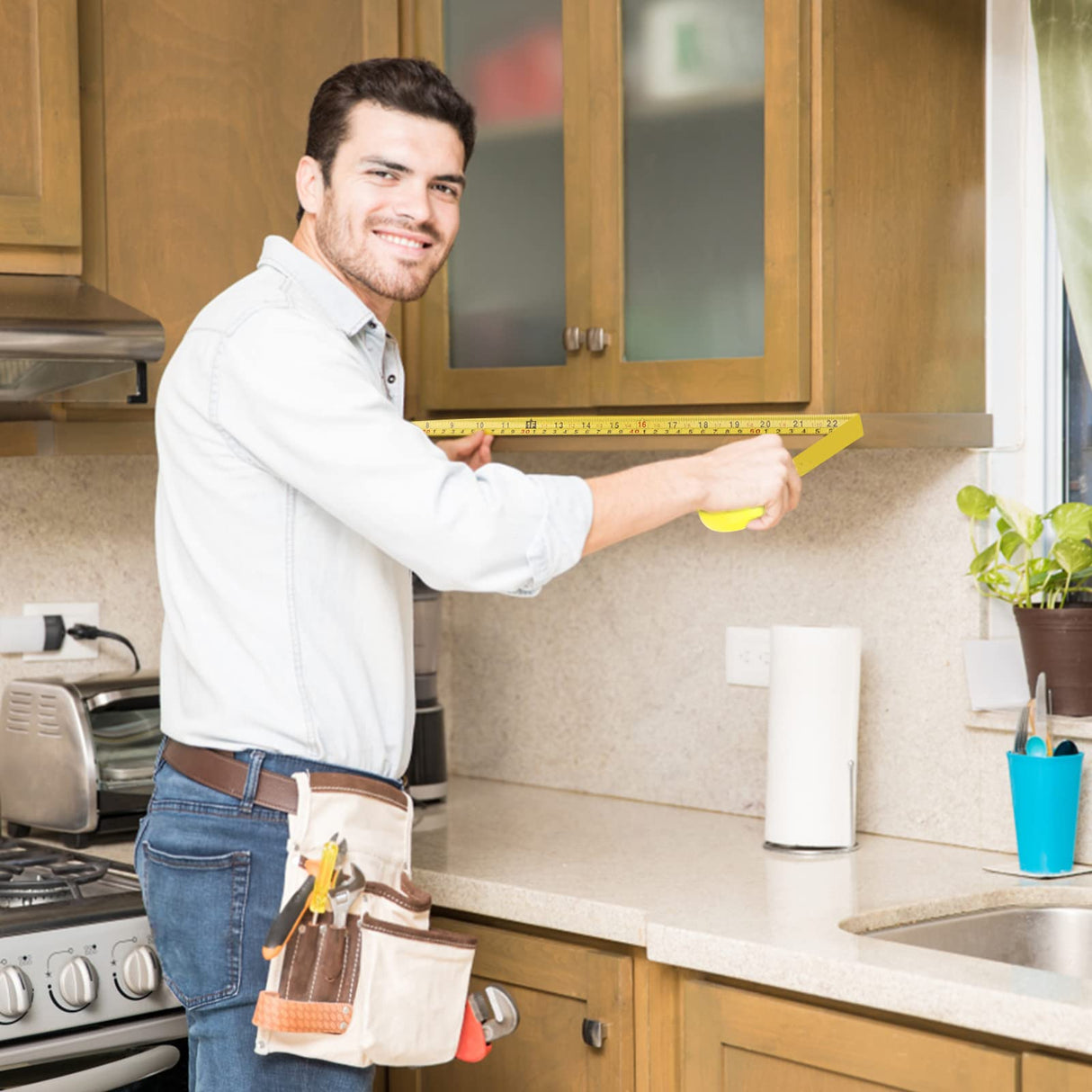 2 Packs Tape Measure 25 ft /16 ft, Esydon Measuring Tape Retractable, Self-Locking Tape Measurer, Easy Read Imperial/Metric Scale Measurement Tape Esydon