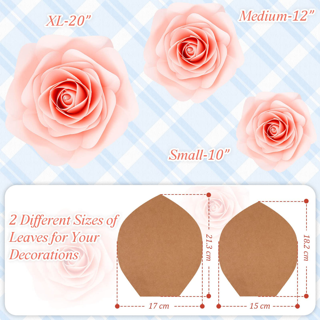 28 Pcs Paper Flowers Template Kit DIY Paper Flower Decorations for Wall Rose Peony Daisy Daffodil Paper Flower Template Kit for Wedding Birthday Baby Henoyso
