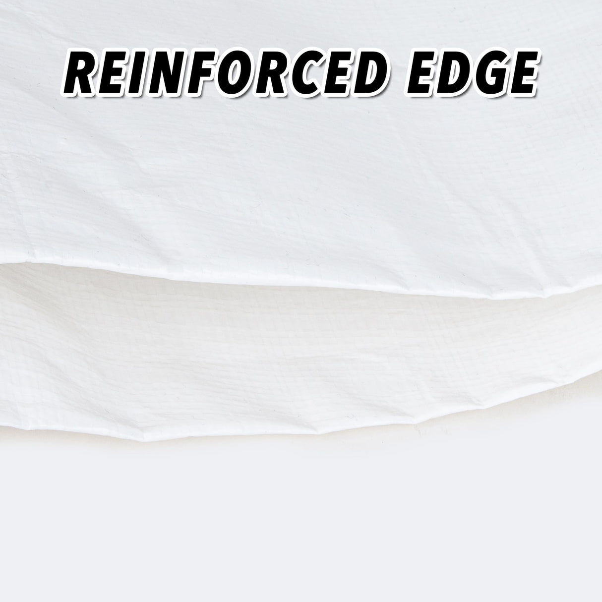 CARTMAN Finished Size 12x20 Feet 10 Mil White Heavy Duty Poly Tarp, Multipurpose Protective Cover, UV Resistant, Waterproof Poly Tarpaulin with CARTMAN